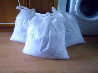 bags of shredded paper