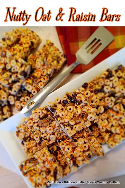 Nutty Oat and Raisin Bars at Miz Helen's Country Cottage