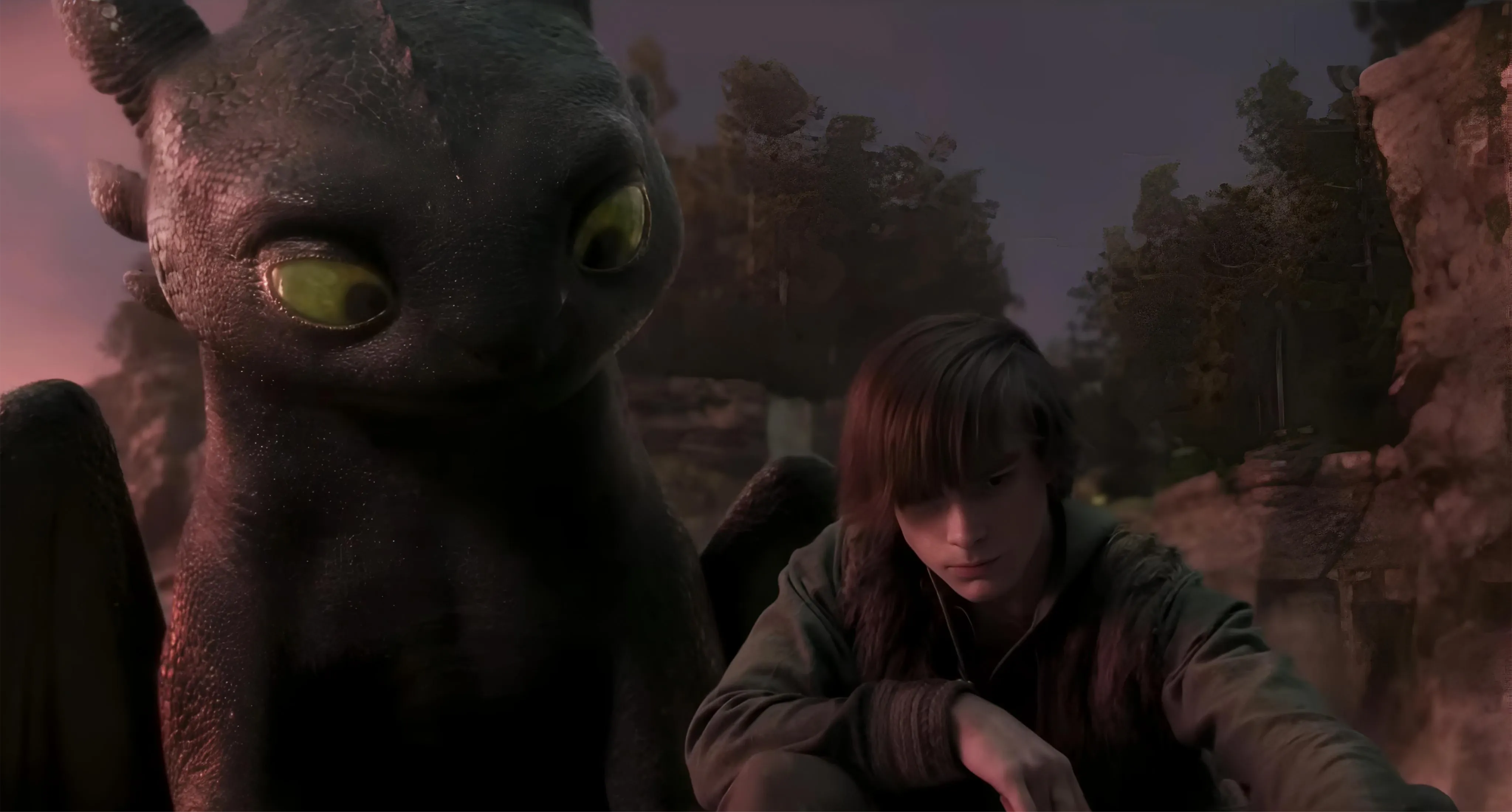 How to train your dragon image with dragon landscape