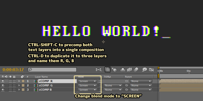 AfterEffects Old Console Text With Blinking Cursor