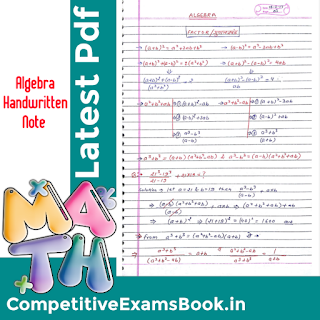 [PDF] Algebra Handwritten Note for Competitive Exams