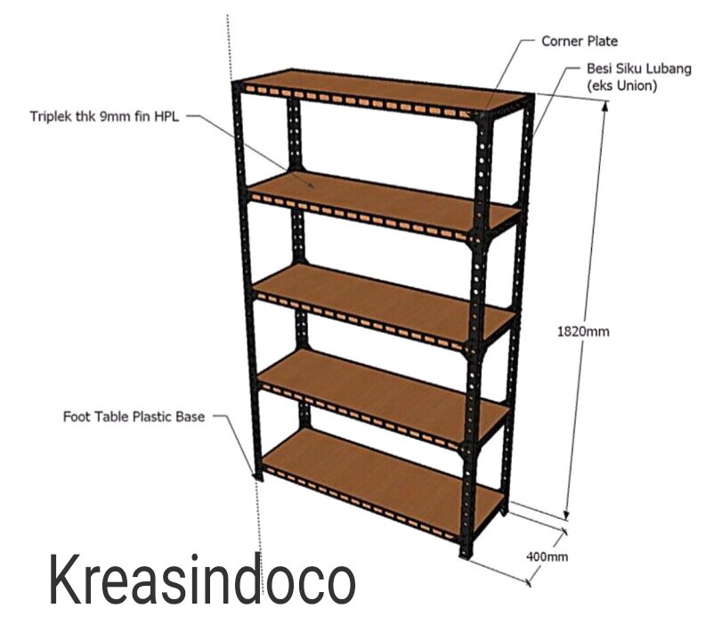 Jasa Pembuatan  Rak  Siku  Lubang Kombinasi Multiplek 
