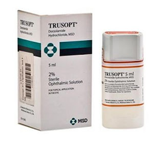 Trusopt Drops قطرة العين تروسوبت,Dorzolamide قطرة العين دورزولاميد,إستخدامات قطرة العين تروسوبت,يستخدم دورزولاميد لعلاج ارتفاع الضغط داخل العين بسبب الزرق,كيفية استخدام قطرة العين تروسوبت,آثار جانبية قطرة العين تروسوبت,التفاعلات الدوائية قطرة العين تروسوبت,الحمل والرضاعة قطرة العين تروسوبت