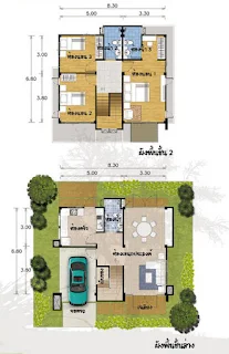 บ้านสองชั้น 3ห้องนอน 3 ห้องน้ำ [ธนนไชย 040]