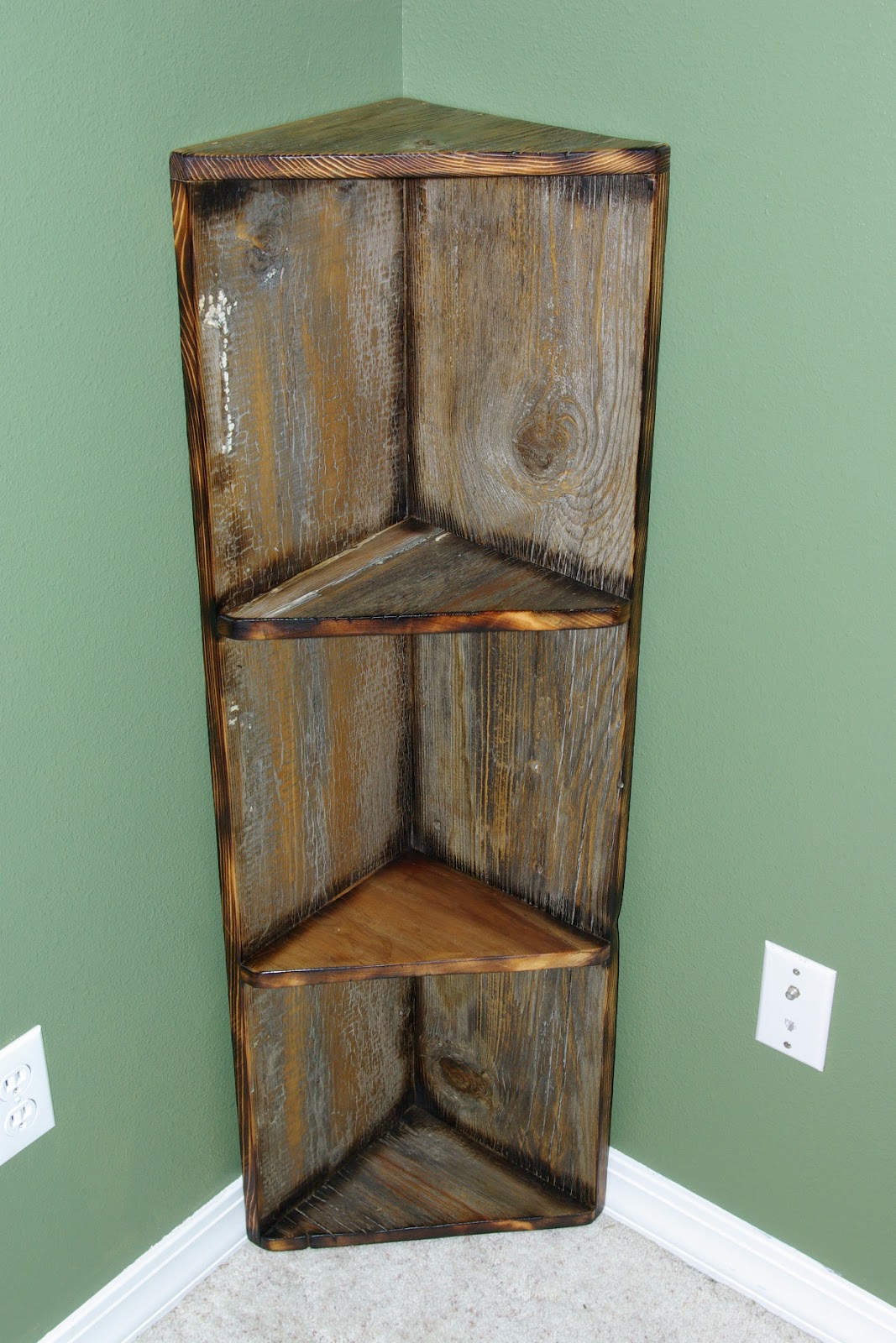 Barn Wood Corner Shelf