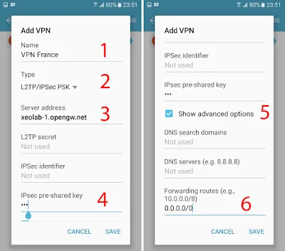 Mengisi detail vpn profile Mengisi detail vpn profile