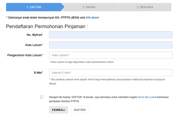 Cara Membuat Permohonan Pinjaman PTPTN