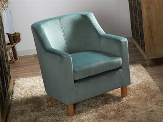 Sillon Tela Terciopelo Turquesa Ahlen