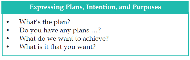 Learning English Text: Expressing Plans, Intention, and 