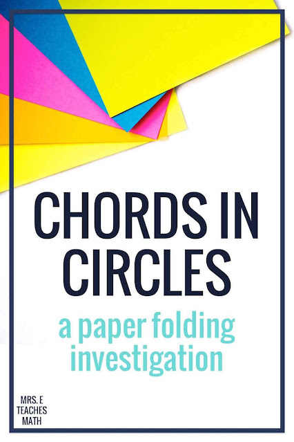 This paper folding activity is a great way for geometry students to practice properties of chords and circle theorems.