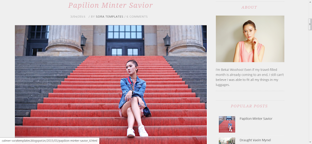 Calmer Fashion Blogger Template Free Download 