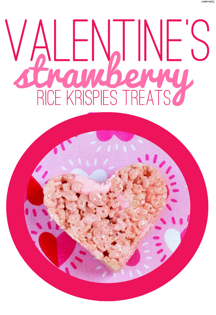  These tasty Valentine's Day Rice Krispy Treats are the perfect way to show you care, with a delightful strawberry flavor and the perfect amount of marshmallow gooey-ness!