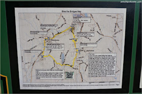 Mapas en el Cartel del Ashuelot y Cheshire Rail Trail en New Hampshire