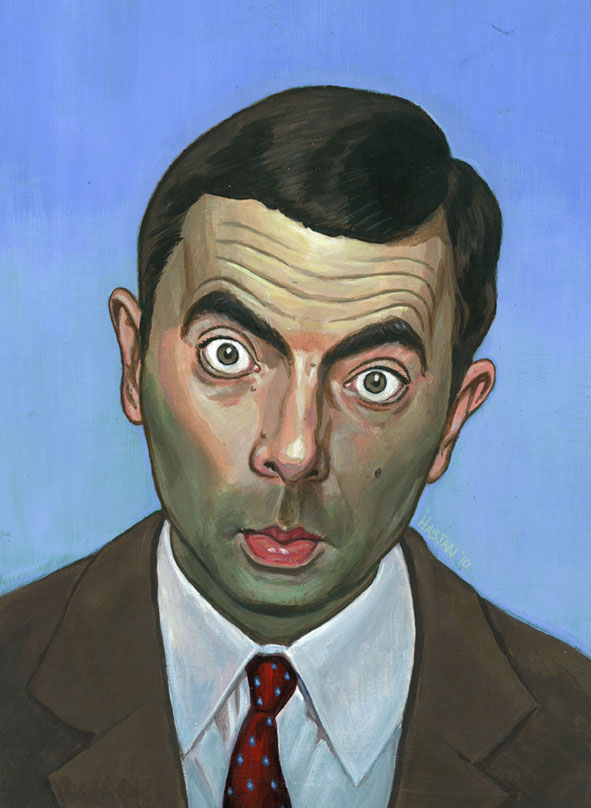 MrBean played by Rowan Atkinson I just wanted to do a large portrait and