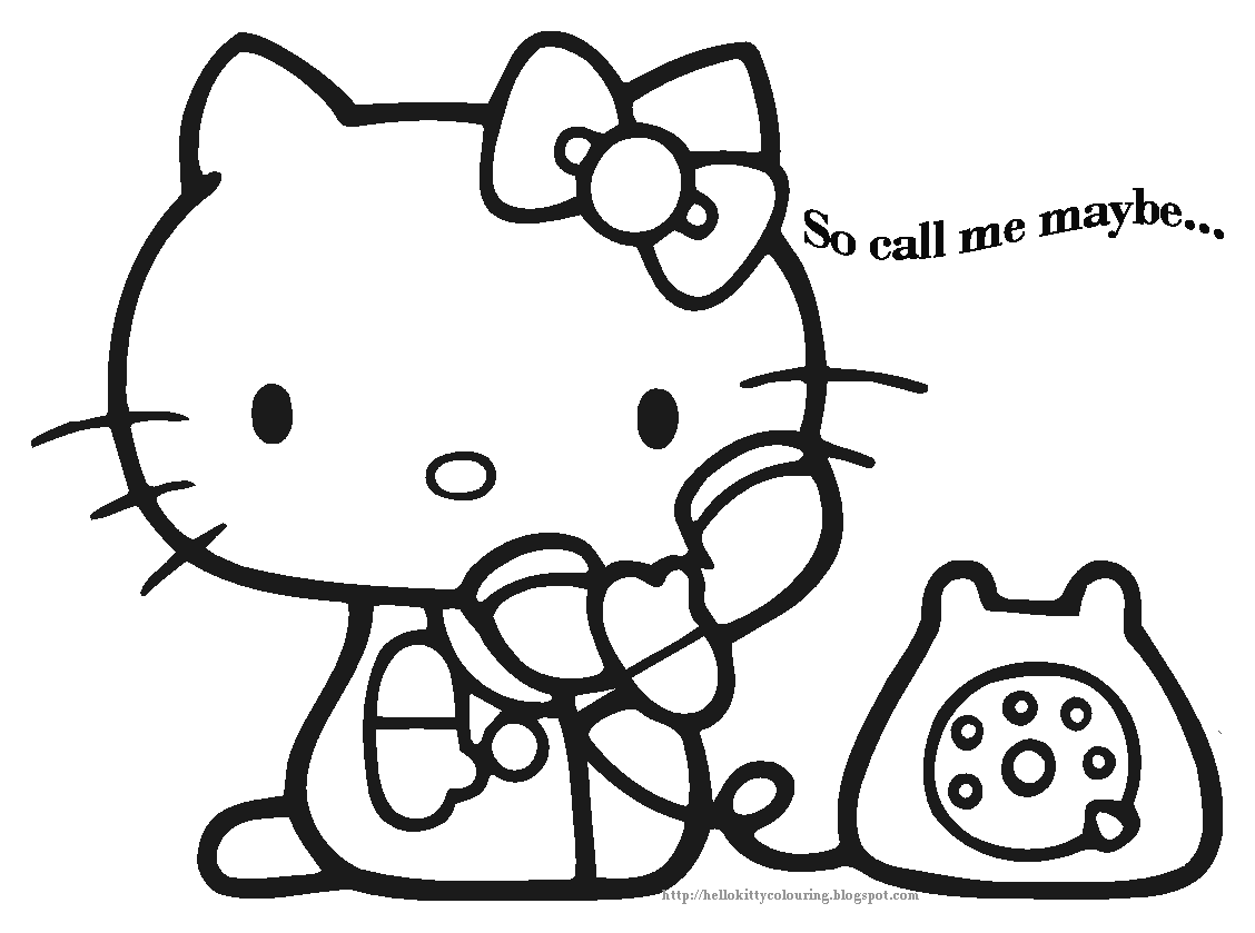 hello kitty to print and colour in