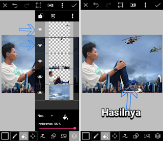 Tutorial picsart edit foto manipulasi raksasa keren