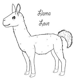 Llama Coloring Pages For Kids