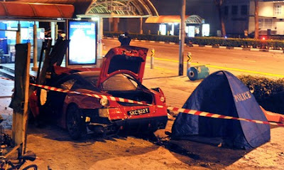 Kemalangan Ferrari 599 GTO Singapore