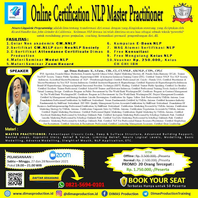 Certified Master Practitioner Neo Neuro Linguistic Programming