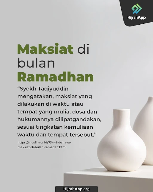 Bahaya Maksiat di Bulan Ramadan