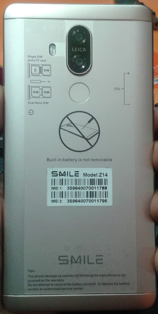 Smile Z14 Flash File MT6580 Tested Firmware