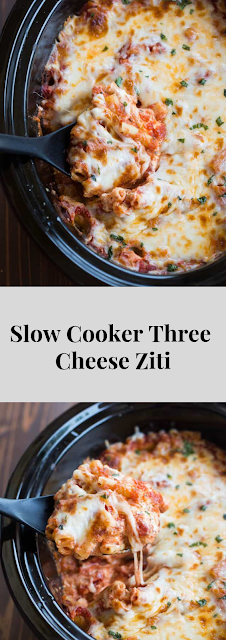 Slow Cooker Three Cheese Ziti