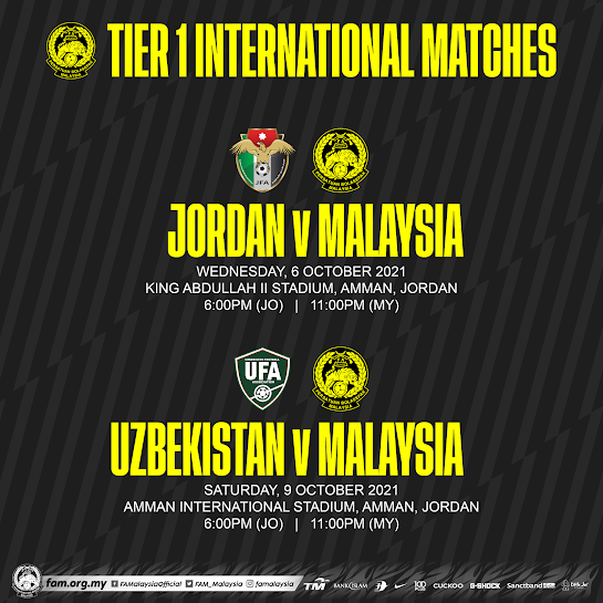 FAM Pilih Jordan dan Uzbekistan Untuk Aksi Antarabangsa Harimau Malaya