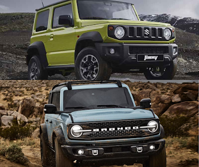 Suzuki Jimny 5-Door vs. Ford Bronco