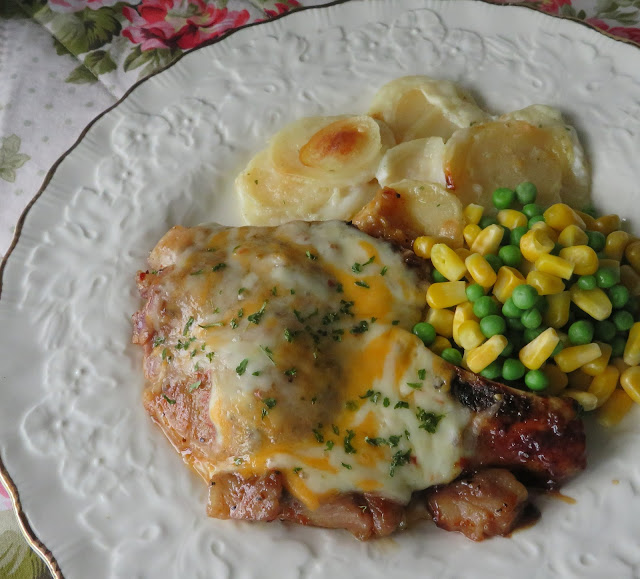 Cheesy Garlic & Brown Sugar Chops