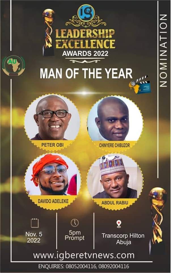 Man Of The Year Award: Apostle Chibuzor Of OPM Steps Down For Peter Obi, Says He Is The Moses of Our Time