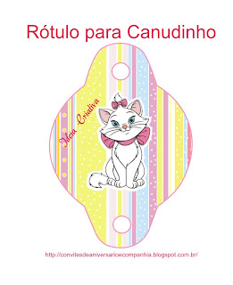 Rótulo para Canudinho Gata Marrie