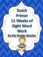 Dolch Primer 8 Weeks of Sight Word Work