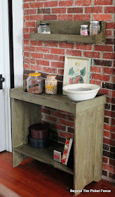 Primitive Dry Sink Made from Pallets