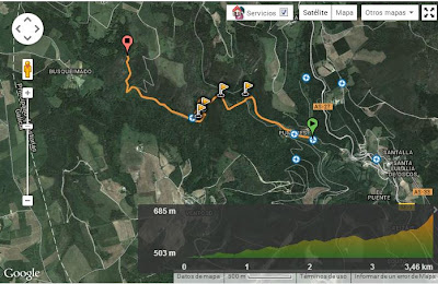 Descripcion tecnica ruta de las cascadas de Seimeira 