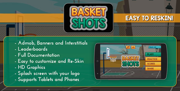 Basket Shots - HD Basketball Game Template - CodeCanyon