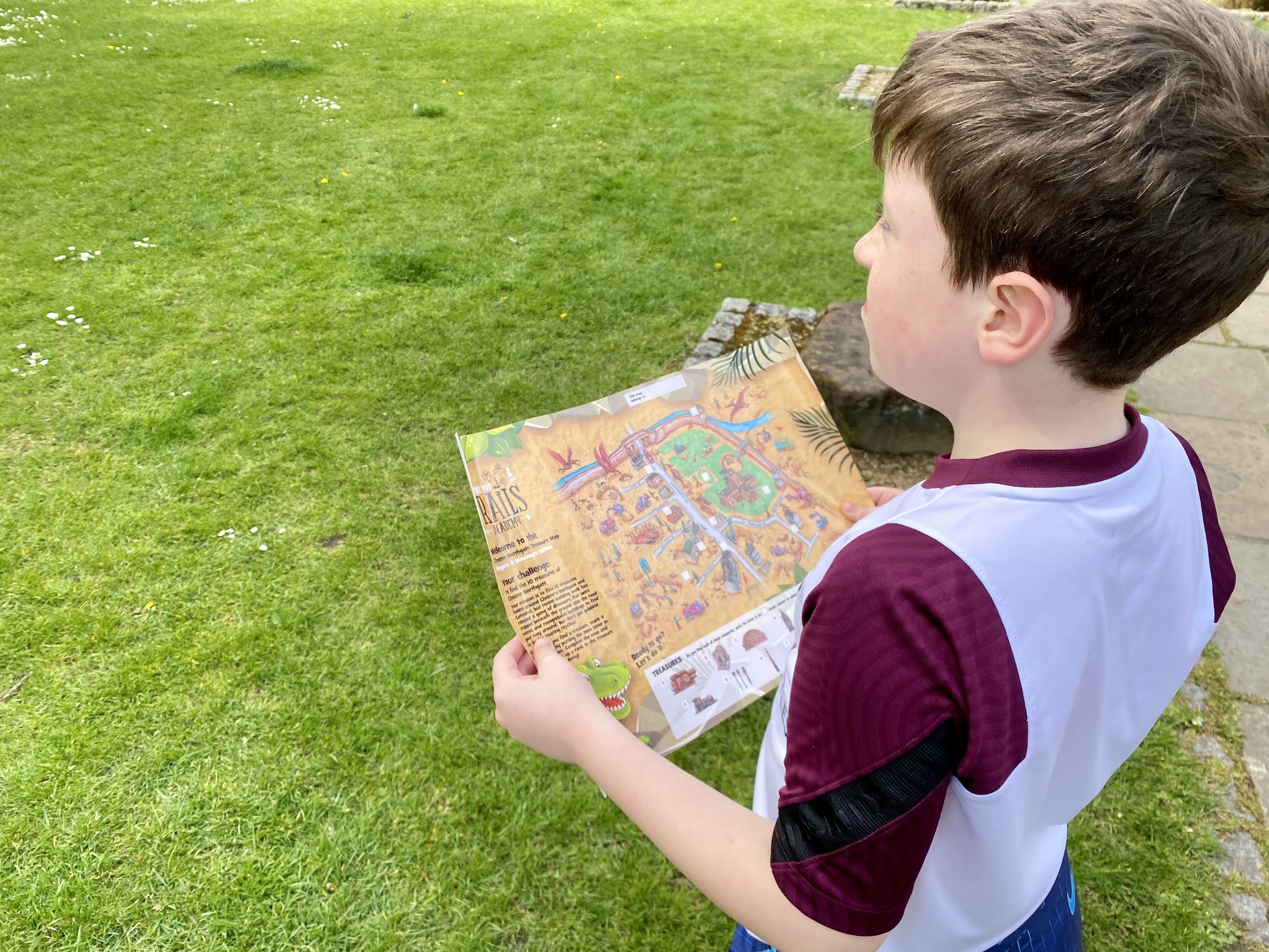 Boy holding a treasure map