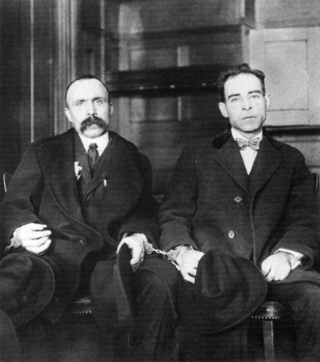  Anarchists Nicola Sacco as well as Bartolomeo Vanzetti were sentenced to last inwards July  Sacco as well as Vanzetti