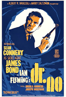 DR. NO. Cartel alternativo. Arte: Francesco Francavilla. AGENTE 007 CONTRA EL DOCTOR NO. Doctor No. 1962. Reino Unido. Dirección: Terence Young. Reparto: Sean Connery, Ursula Andress, Jack Lord, Joseph Wiseman, Anthony Dawson, Zena Marshall, John Kitzmiller, Bernard Lee, Eunice Gayson, Lois Maxwell, Peter Burton.