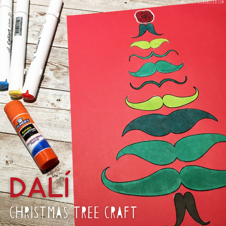 Salvador Dali Christmas Tree Art for Kids