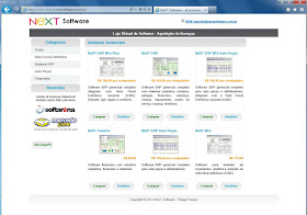 NeXT eCommerce loja virtual para venda de licenças de softwares NeXT