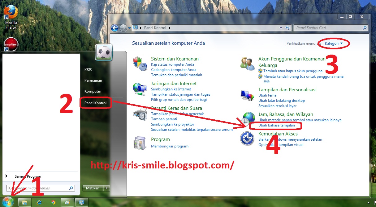 Cara Mengganti Windows 7 dengan Bahasa Indonesia | OM Kris