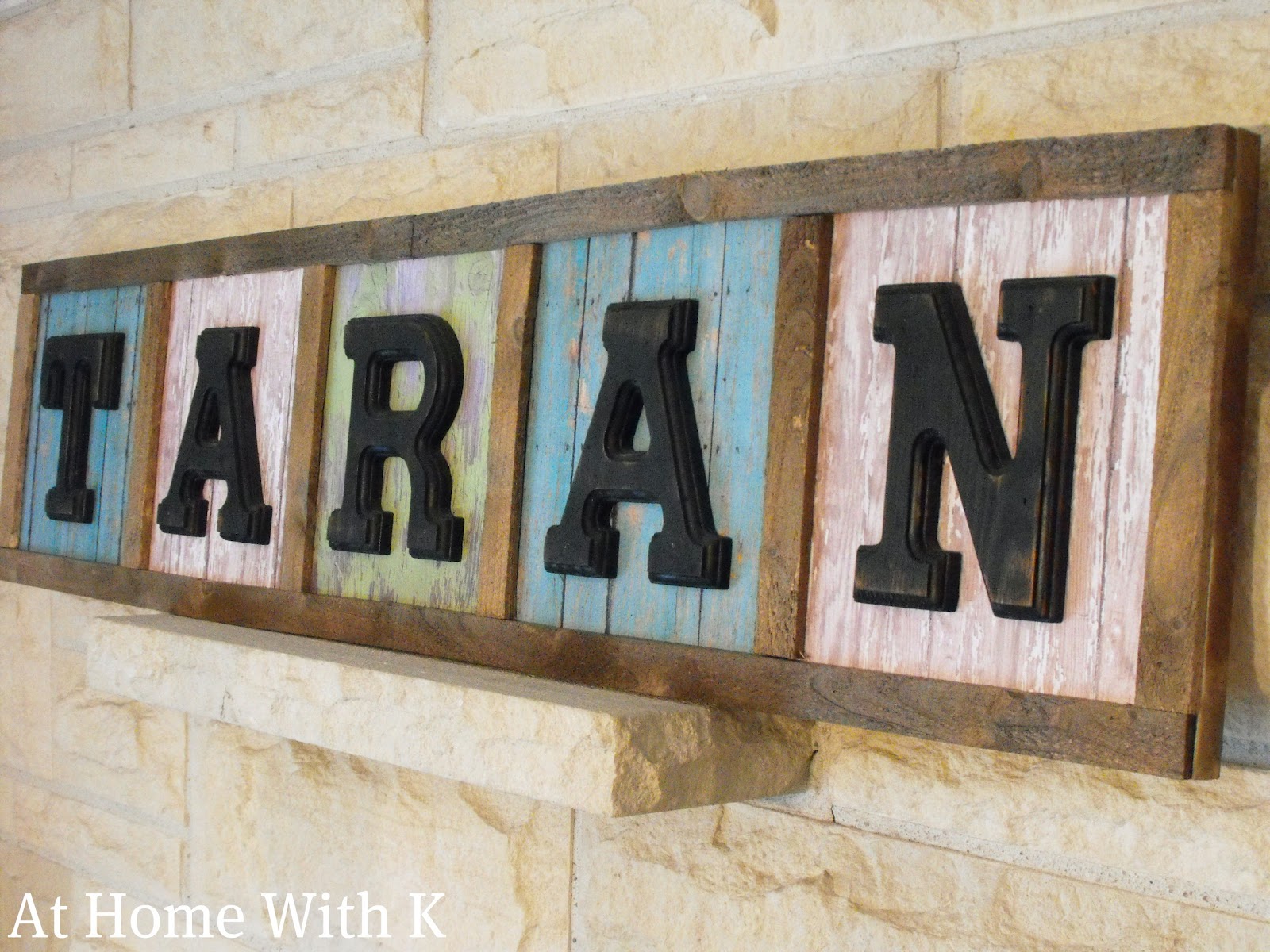 At Home With K: DIY Personalized Wood Sign