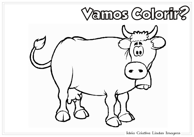 Desenho de Boi para colorir 