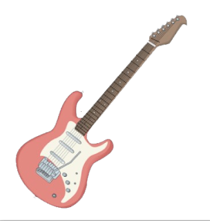 Pink Electric guitar Poster