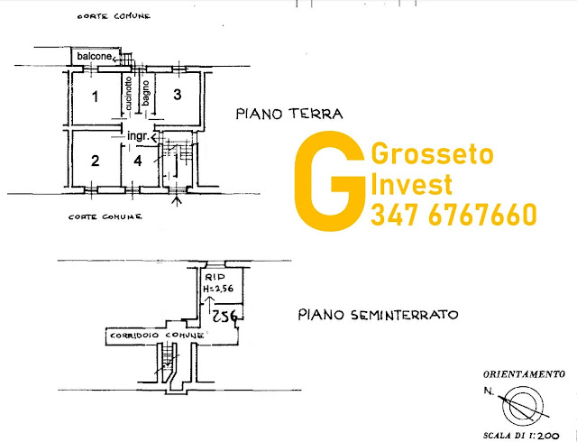 planimetria - economico quadrilocale da ristrutturare in vendita a Grosseto, Via Roma. Grosseto Invest di Luigi Ciampi👈