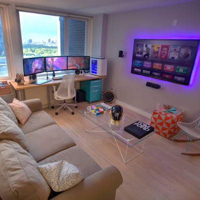 22+ Small Gaming Room Ideas with Bed Chair and Table Photos