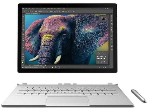 The Microsoft Surface Book packs powerful hardware into a sleek magnesium body with detachable display.