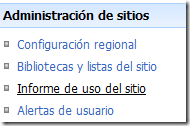Informe de uso del sitio