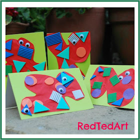 photo of: Child Crafted Monster Greeting Cards from RedTedArt (via Monster RoundUP with RainbowsWithinReach) 
