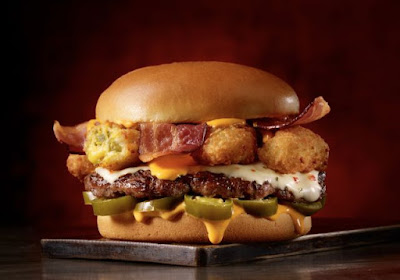 A single-patty El Diablo burger.